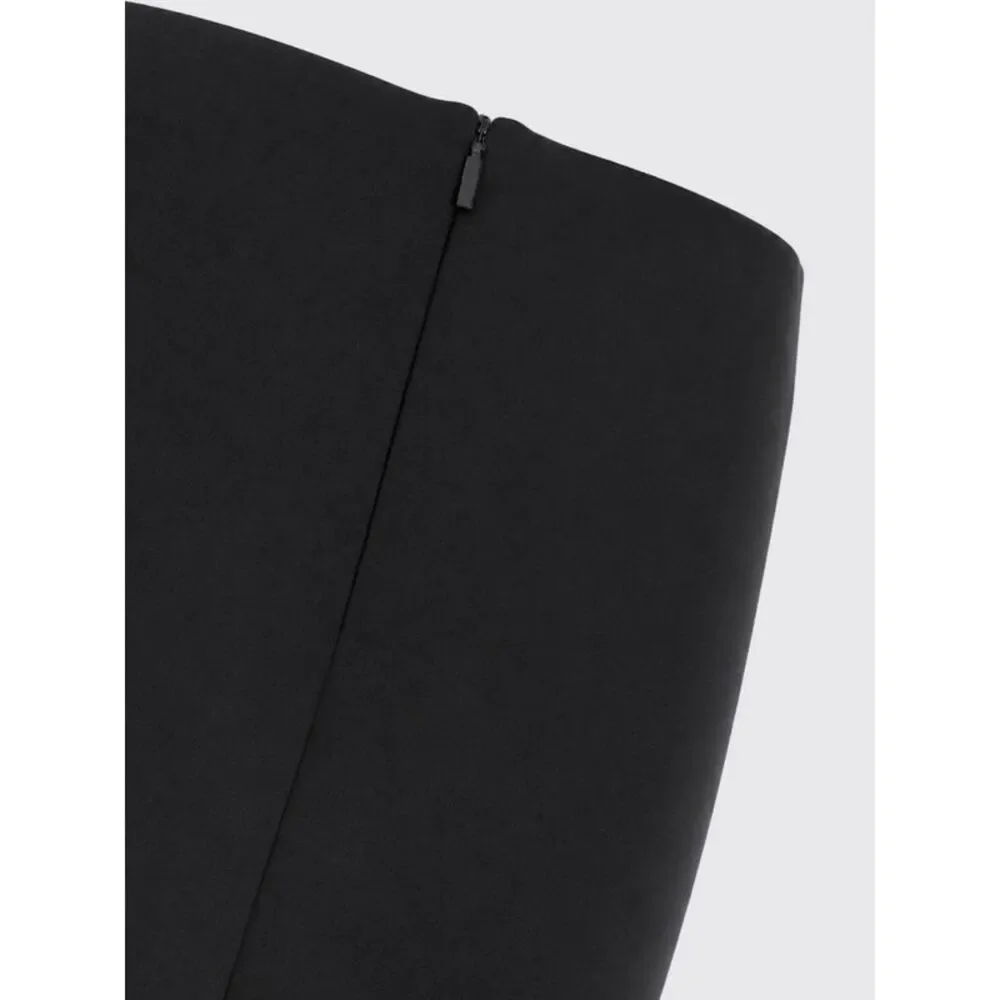 Mm Max Mara Women High-Waisted Criªpe Midi Pencil Skirt Mm Max Mara With Slit